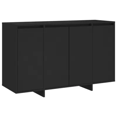 vidaXL Komoda črna 120x41x75 cm iverna plošča