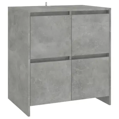 vidaXL Komoda betonsko siva 70x41x75 cm inženirski les