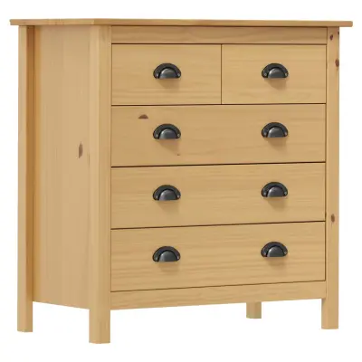 vidaXL Komoda Hill 79x40x80 cm trdna borovina