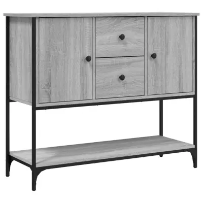 vidaXL Komoda siva sonoma 100x36x85 cm inženirski les