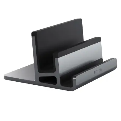 Namizno stojalo z dvema režama za MacBook, iPad, iPhone, Satechi - sivo