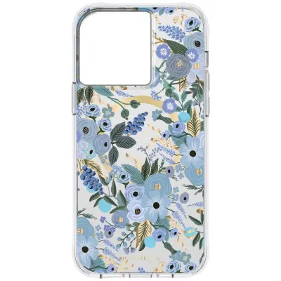 Ovitek MagSafe za iPhone 15 Pro, Garden Party Blue - Case Mate Rifle Paper Co.