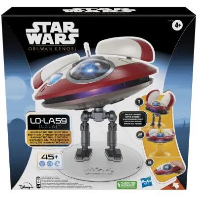 Star Wars L0-LA59 (Lola) Animatronic Edition, elektronska droidna igrača po seriji Obi-Wan Kenobi, igrača za otroke, stare 4 leta in več