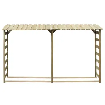 vidaXL Lopa za shranjevanje drv 300x44x176 cm impregnirana borovina