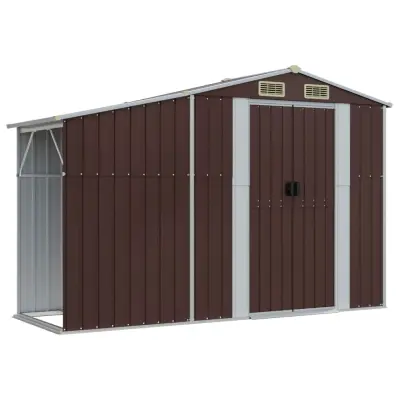 vidaXL Vrtna lopa rjava 277x93x179 cm pocinkano jeklo