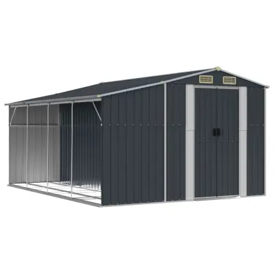 vidaXL Vrtna lopa antracitna 277x365,5x179 cm pocinkano jeklo