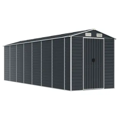 vidaXL Vrtna lopa antracit 191x640x198 cm pocinkano jeklo