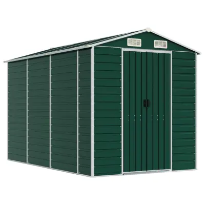 vidaXL Vrtna lopa zelena 191x300x198 cm pocinkano jeklo
