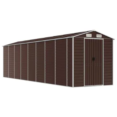 vidaXL Vrtna lopa rjava 191x725x198 cm pocinkano jeklo