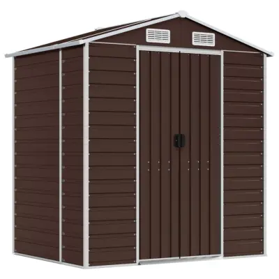 vidaXL Vrtna lopa rjava 191x130x198 cm pocinkano jeklo