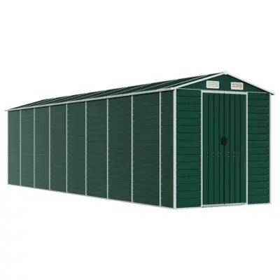 vidaXL Vrtna lopa zelena 191x725x198 cm pocinkano jeklo