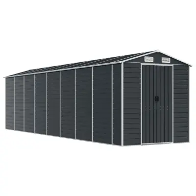 vidaXL Vrtna lopa antracit 191x725x198 cm pocinkano jeklo