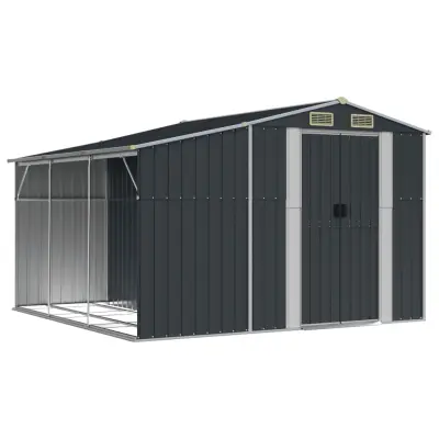 vidaXL Vrtna lopa antracitna 277x279x179 cm pocinkano jeklo
