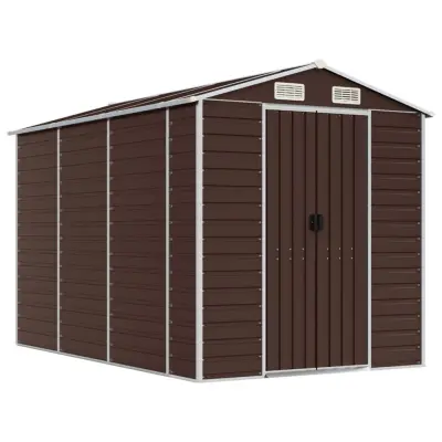 vidaXL Vrtna lopa rjava 191x300x198 cm pocinkano jeklo