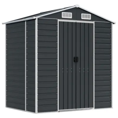 vidaXL Vrtna lopa antracit 191x130x198 cm pocinkano jeklo