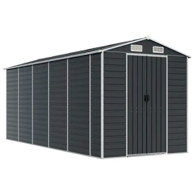 vidaXL Vrtna lopa antracit 191x470x198 cm pocinkano jeklo