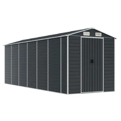 vidaXL Vrtna lopa antracit 191x555x198 cm pocinkano jeklo