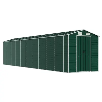 vidaXL Vrtna lopa zelena 191x895x198 cm pocinkano jeklo