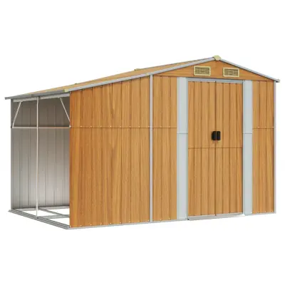 vidaXL Vrtna lopa svetlo rjava 277x192,5x179 cm pocinkano jeklo