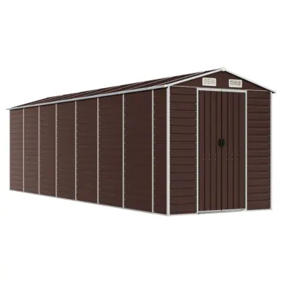 vidaXL Vrtna lopa rjava 191x640x198 cm pocinkano jeklo