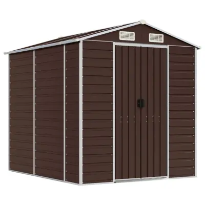 vidaXL Vrtna lopa rjava 191x215x198 cm pocinkano jeklo