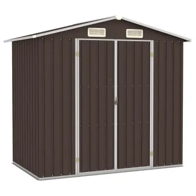 vidaXL Vrtna lopa rjava 205x129x183 cm pocinkano jeklo