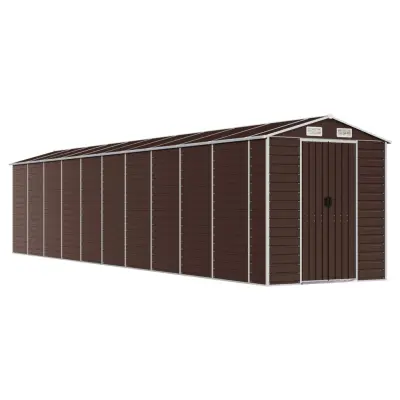 vidaXL Vrtna lopa rjava 191x895x198 cm pocinkano jeklo