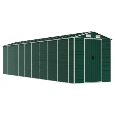 vidaXL Vrtna lopa zelena 191x810x198 cm pocinkano jeklo