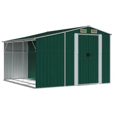 vidaXL Vrtna lopa zelena 277x279x179 cm pocinkano jeklo