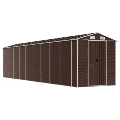 vidaXL Vrtna lopa rjava 191x810x198 cm pocinkano jeklo