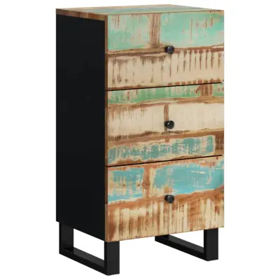 vidaXL Komoda s 3 predali 40x33,5x75 cm trden predelan les