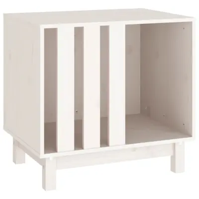 vidaXL Pasja uta bela 60x45x57 cm trdna borovina