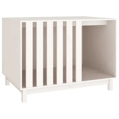 vidaXL Pasja uta bela 100x70x72 cm trdna borovina