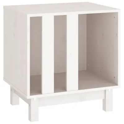 vidaXL Pasja uta bela 50x40x52 cm trdna borovina