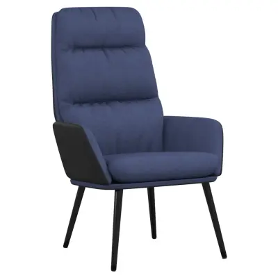 vidaXL Stol za sproščanje modro blago