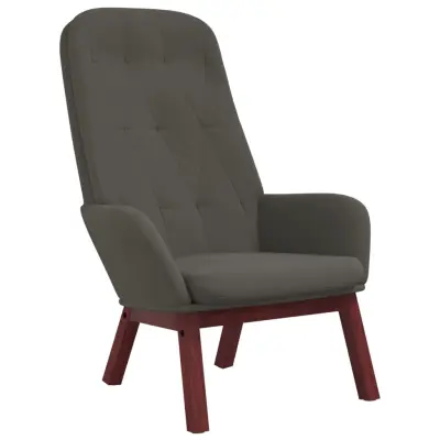 vidaXL Stol za sproščanje temno siv žamet