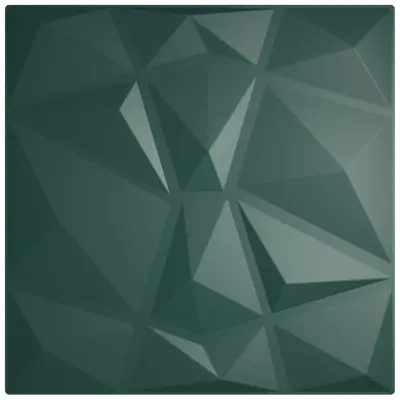vidaXL Stenski paneli 24 kosov zeleni 50x50 cm XPS 6 m² diamant