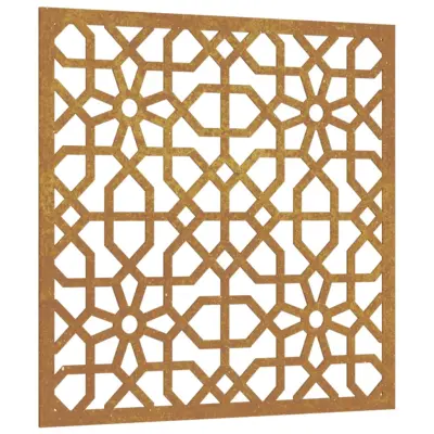 vidaXL Vrtna stenska dekoracija 55x55 cm corten jeklo mavra