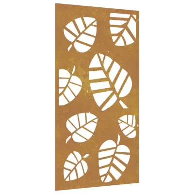vidaXL Vrtna stenska dekoracija 105x55 cm corten jeklo drevo