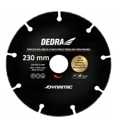 Univerzalna volframova karbidna rezalna plošča za les in plastiko 230×22,2mm