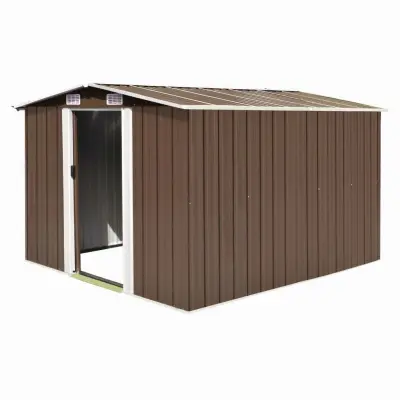 vidaXL Vrtna lopa 257x298x178 cm kovinska rjava
