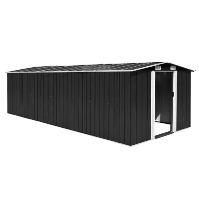 vidaXL Vrtna lopa 257x580x181 cm kovinska antracit