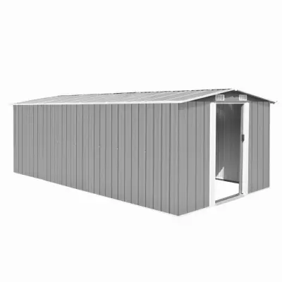 vidaXL Vrtna lopa 257x489x181 cm kovinska siva