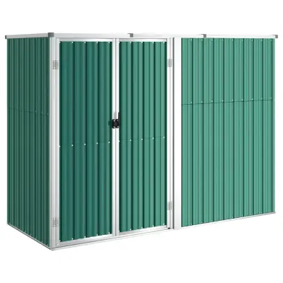 vidaXL Vrtna lopa za orodje zelena 225x89x161 cm pocinkano jeklo