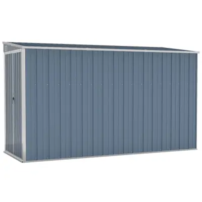 vidaXL Vrtna lopa siva 118x288x178 cm pocinkano jeklo