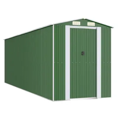 vidaXL Vrtna lopa zelena 192x606x223 cm pocinkano jeklo