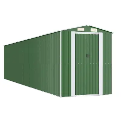 vidaXL Vrtna lopa zelena 192x938x223 cm pocinkano jeklo