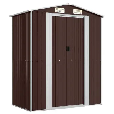 vidaXL Vrtna lopa temno rjava 192x108x223 cm pocinkano jeklo
