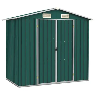 vidaXL Vrtna lopa zelena 205x129x183 cm pocinkano jeklo
