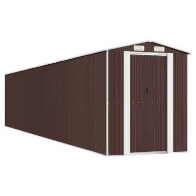 vidaXL Vrtna lopa temno rjava 192x1021x223 cm pocinkano jeklo
